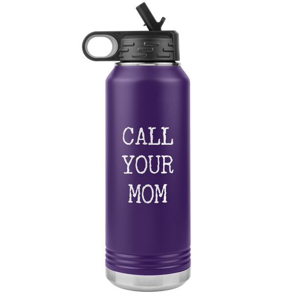 College Student Goodbye Gift Call Your Mom College Girl Gifts Insulated Water Bottle Tumbler 32oz BPA Free