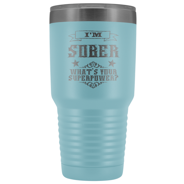 Sobriety Gift for Him for Her Sponsor Mug Sober Anniversary I'm Sober Tumbler Insulated Travel Coffee Cup 30oz BPA Free