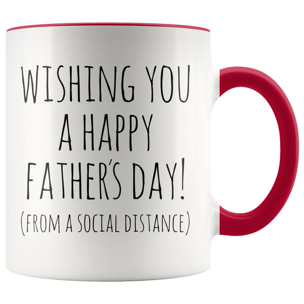 Happy Father's Day From a Social Distance Mug 2020 Dad Gift Idea Funny Fathers Day Coffee Cup