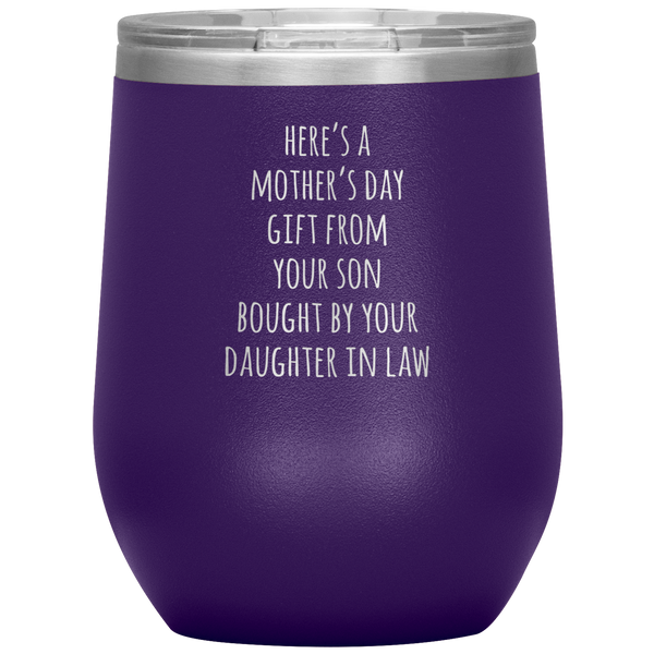 Funny Mother's Day Gift From Son Stemless Insulated Travel Wine Tumbler BPA Free 12oz