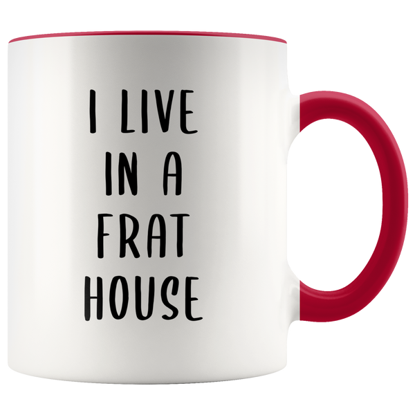 Funny Mom of Boys Gifts I Run A Frat House Mug I Live in a Frat House Coffee Cup Funny Gifts For Mom Life Mothers Day Present For Mom