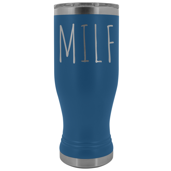 MILF Tumbler Funny Mom Gifts Mother's Day Present MILF Pilsner Mug Pregnant Gag Gift Idea Insulated Hot Cold Travel Coffee Cup 30oz BPA Free