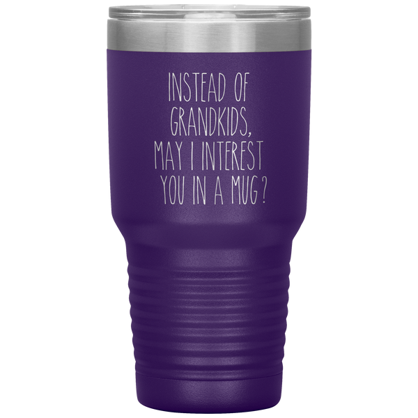 Instead of Grandkids May I Interest You in a Mug Tumbler Travel Coffee Cup 30oz BPA Free