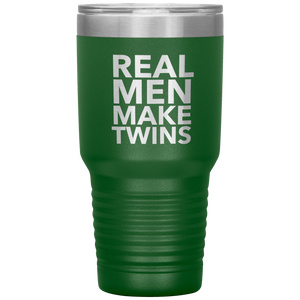 Real Men Make Twins Tumbler Travel Coffee Cup 30oz BPA Free