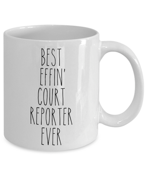 Gift For Court Reporter Best Effin' Court Reporter Ever Mug Coffee Cup Funny Coworker Gifts