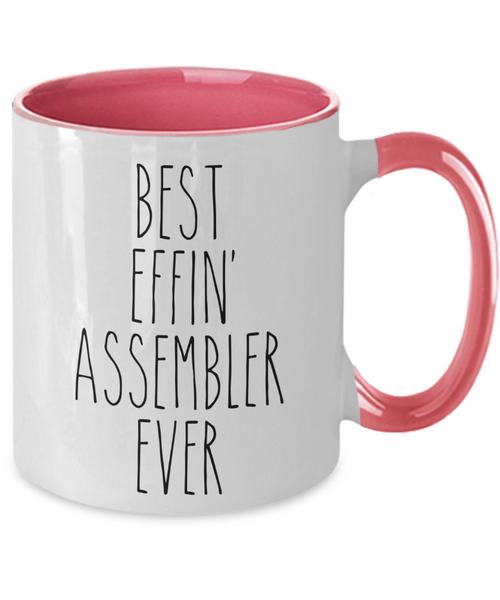 Gift For Assembler Best Effin' Assembler Ever Mug Two-Tone Coffee Cup Funny Coworker Gifts