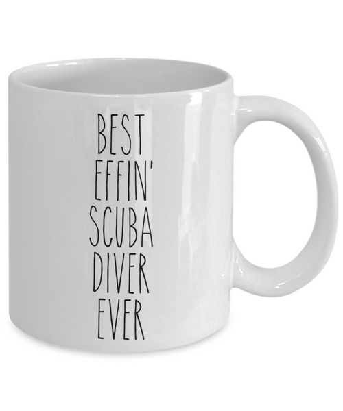 Gift For Scuba Diver Best Effin' Scuba Diver Ever Mug Coffee Cup Funny Coworker Gifts
