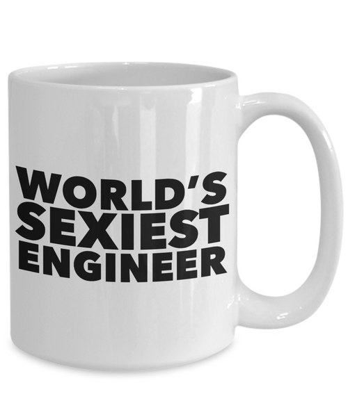 World's Sexiest Engineer Mug Gift Ceramic Coffee Cup-Cute But Rude