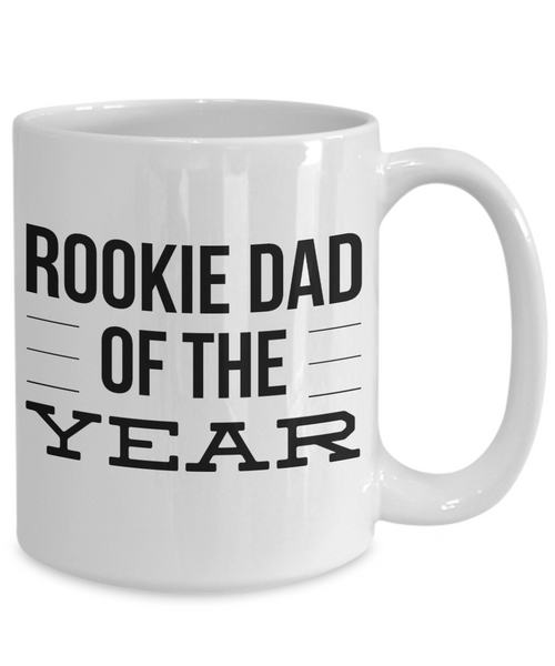Rookie Dad of the Year New Father Mug Gifts Ceramic Coffee Cup-Cute But Rude