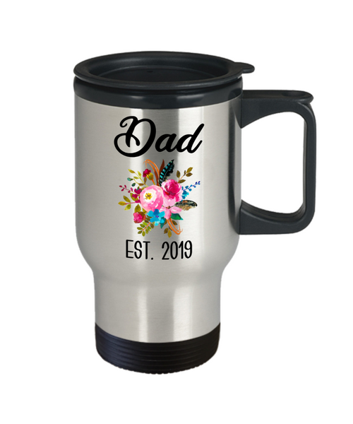 New Dad Mug Expecting Daddy to Be Gifts Baby Shower Gift Pregnancy Announcement Insulated Travel Coffee Cup Dad Est 2019