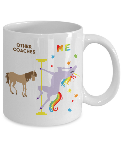 Cheer Coach Gift Soccer Coach Gifts Baseball Coach Mug Rainbow Unicorn Coffee Cup