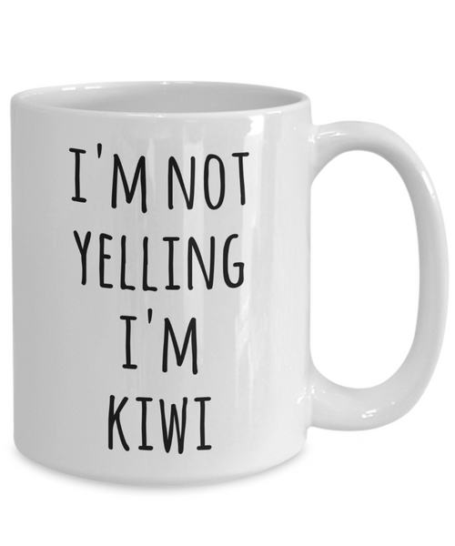 New Zealander Gift Kiwi Coffee Mug I'm Not Yelling I'm Kiwi Funny Tea Cup for Men & Women
