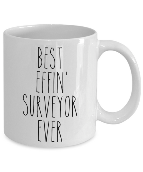 Gift For Surveyor Best Effin' Surveyor Ever Mug Coffee Cup Funny Coworker Gifts