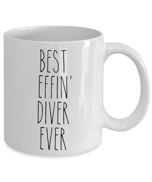 Gift For Diver Best Effin' Diver Ever Mug Coffee Cup Funny Coworker Gifts