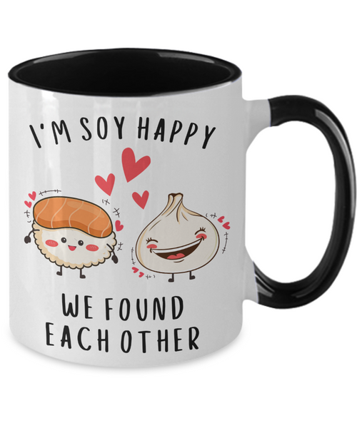 Anniversary Gift, Dating Anniversary, Newlywed Mug, 5th Anniversary, 10th Anniversary, 25th Anniversary, Girlfriend Gift, Sushi Gift, Kawaii Mug, Two-Toned Mug