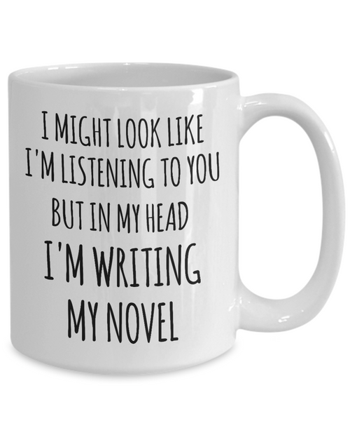 Author Gifts Author Mug Literary Writer In My Head I'm Writing My Novel Coffee Cup Book Author Gift Ideas Aspiring Author