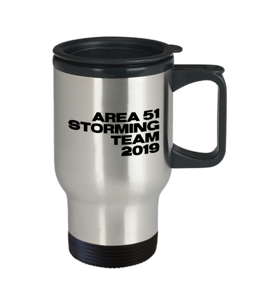 Area 51 Storming Team 2019 Mug Funny Alien Stainless Steel Insulated Travel Coffee Cup Gag Gift