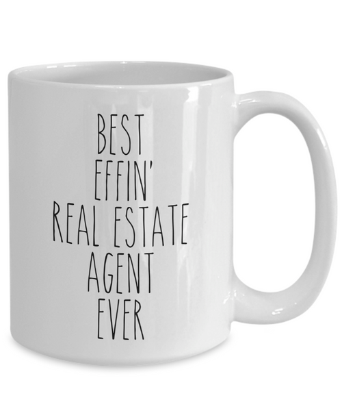 Gift For Real Estate Agent Best Effin' Real Estate Agent Ever Mug Coffee Cup Funny Coworker Gifts