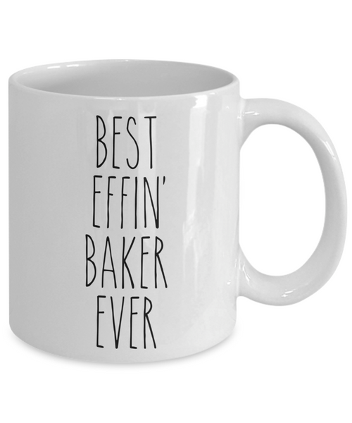 Gift For Baker Best Effin' Baker Ever Mug Coffee Cup Funny Coworker Gifts