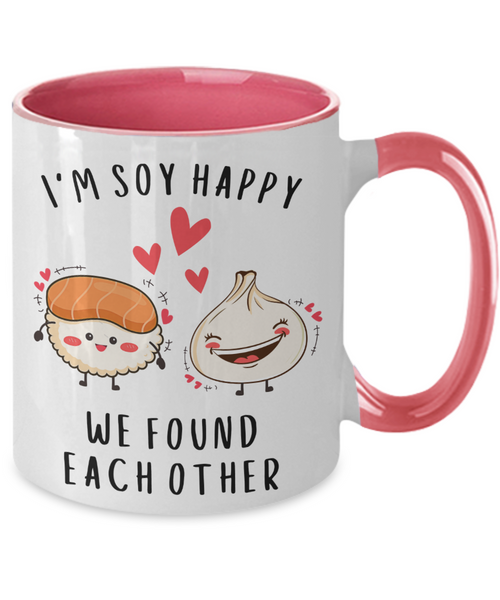 Anniversary Gift, Dating Anniversary, Newlywed Mug, 5th Anniversary, 10th Anniversary, 25th Anniversary, Girlfriend Gift, Sushi Gift, Kawaii Mug, Two-Toned Mug