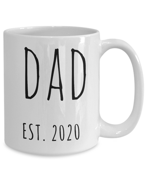 New Dad Est 2020 Mug Expecting Dad Baby Shower Gifts for New Parents Father's Day Mugs