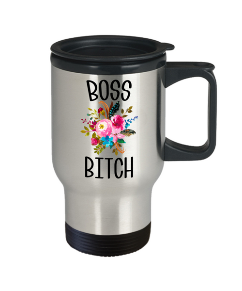 Boss Bitch Coffee Mug Like A Boss Lady Boss Babe Coworker Gifts Funny Insulated Travel Cup