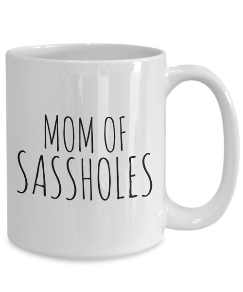 Coffee Mug Gifts For Mom - Mom Of Sassholes Ceramic Coffee Cup-Cute But Rude