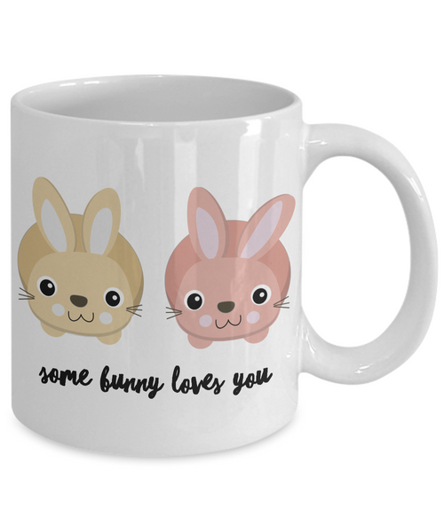 Easter Coffee Mugs - Easter Gifts for Adults - Some Bunny Loves You Mug - Bunny Mug - Rabbit Mug-Cute But Rude