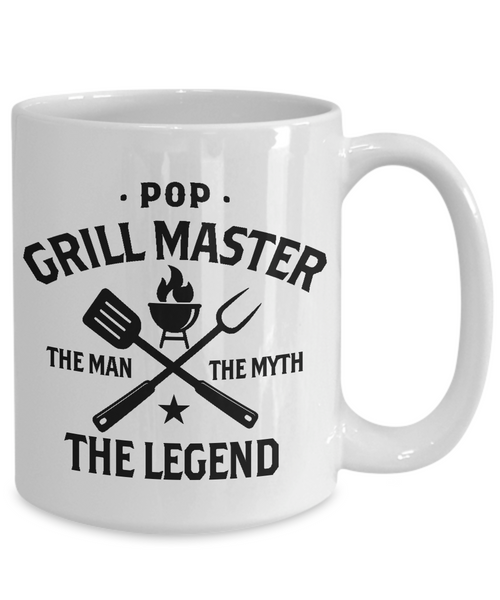 Pop Grillmaster The Man The Myth The Legend Mug Coffee Cup Funny Gift