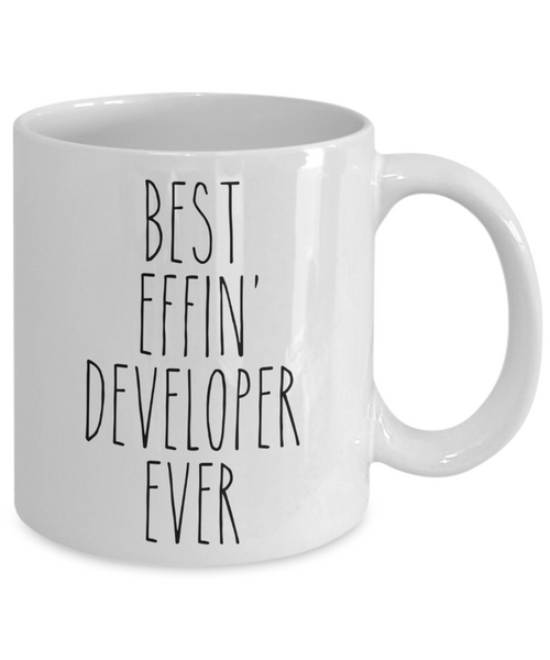 Gift For Developer Best Effin' Developer Ever Mug Coffee Cup Funny Coworker Gifts
