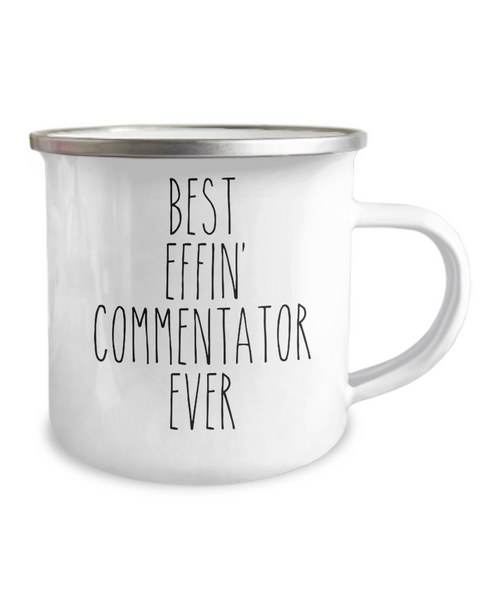 Gift For Commentator Best Effin' Commentator Ever Camping Mug Coffee Cup Funny Coworker Gifts