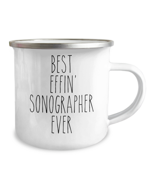 Gift For Sonographer Best Effin' Sonographer Ever Camping Mug Coffee Cup Funny Coworker Gifts