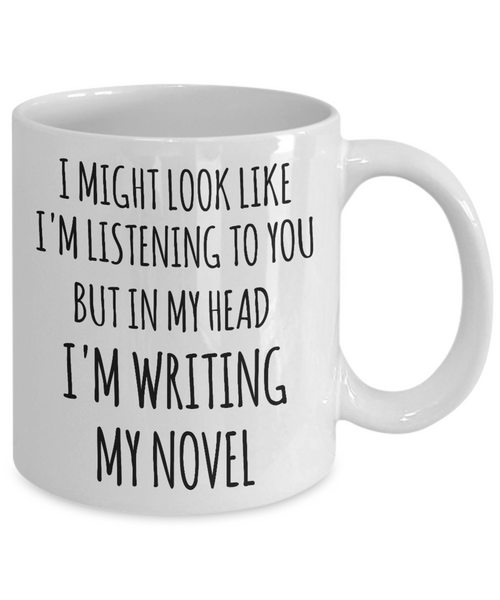Author Gifts Author Mug Literary Writer In My Head I'm Writing My Novel Coffee Cup Book Author Gift Ideas Aspiring Author