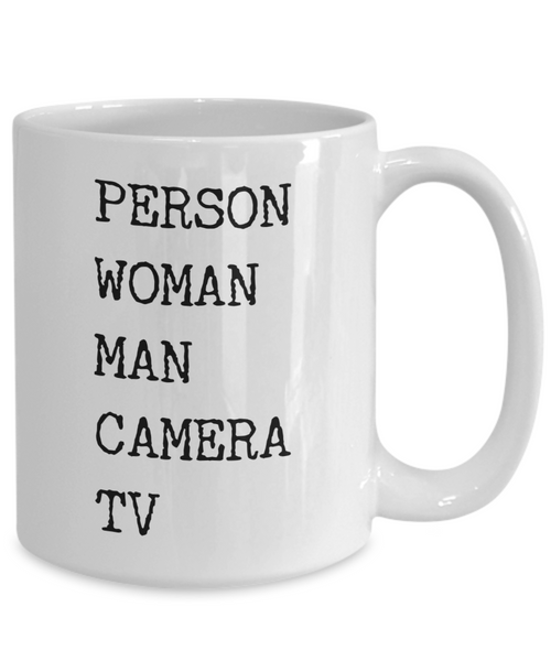 Person Woman Man Camera TV Mug Funny Coffee Cup Democrat Mugs Election 2020