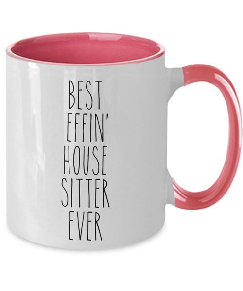 Gift For House Sitter Best Effin' House Sitter Ever Mug Two-Tone Coffee Cup Funny Coworker Gifts