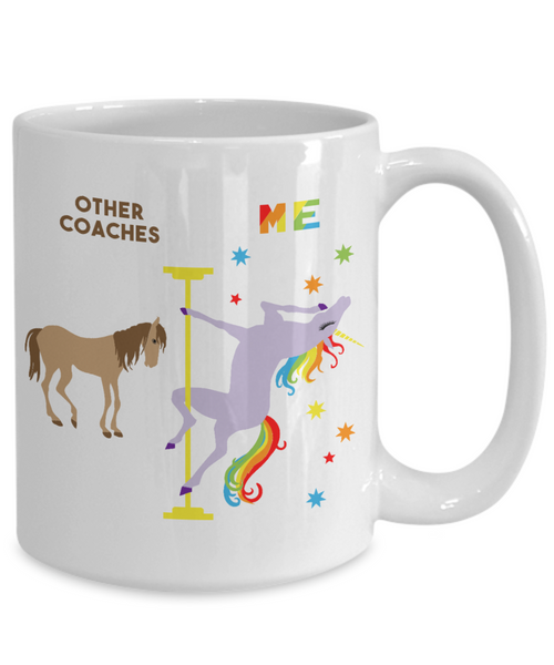 Cheer Coach Gift Soccer Coach Gifts Baseball Coach Mug Rainbow Unicorn Coffee Cup