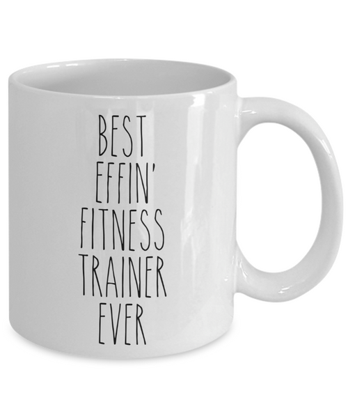 Gift For Fitness Trainer Best Effin' Fitness Trainer Ever Mug Coffee Cup Funny Coworker Gifts