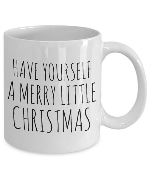 Cool Christmas Mugs - Christmas Tea Mug - Christmas Gift Mug - Have Yourself a Merry Little Christmas Black & White Coffee Mug Ceramic Tea Cup-Cute But Rude