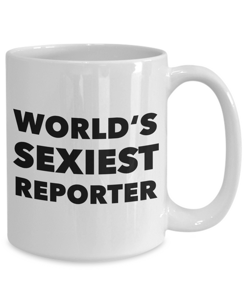 World's Sexiest Reporter Mug TV News Gifts Ceramic Coffee Cup-Cute But Rude