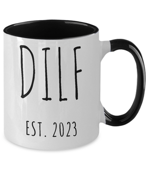 DILF 2023 Two-Tone Mug Coffee Cup Funny Gift