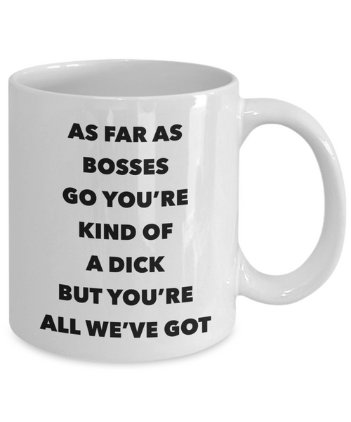 Funny Boss Gifts for Bosses Gag Gift Mug Ceramic Coffee Mug-Cute But Rude