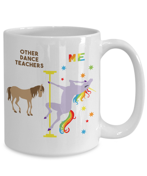 Dance Teacher Gifts Ballet Teacher Mug Rainbow Unicorn Coffee Cup