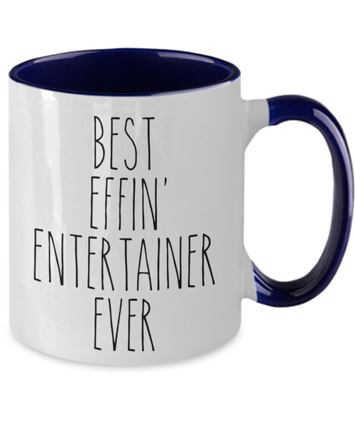 Gift For Entertainer Best Effin' Entertainer Ever Mug Two-Tone Coffee Cup Funny Coworker Gifts