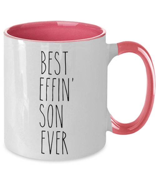 Gift For Son Best Effin' Son Ever Mug Two-Tone Coffee Cup Funny Coworker Gifts