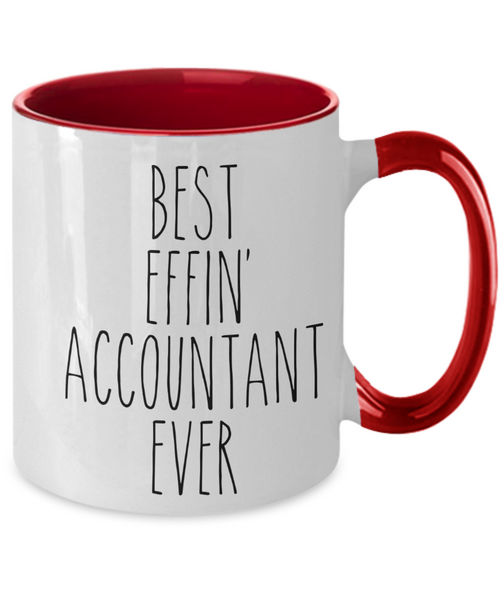 Gift For Accountant Best Effin' Accountant Ever Mug Two-Tone Coffee Cup Funny Coworker Gifts