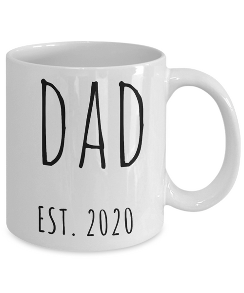 New Dad Est 2020 Mug Expecting Dad Baby Shower Gifts for New Parents Father's Day Mugs