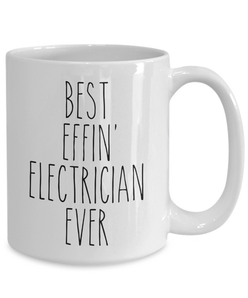 Gift For Electrician Best Effin' Electrician Ever Mug Coffee Cup Funny Coworker Gifts
