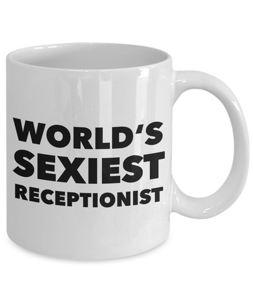 World's Sexiest Receptionist Mug Funny Gift Ceramic Coffee Cup-Cute But Rude