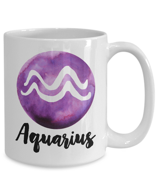 Zodiac Aquarius Horoscope Coffee Mug - Astrology Gift - Metaphysical, Celestial, Astrology, Horoscopes-Cute But Rude