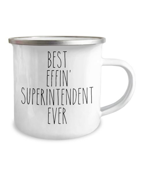 Gift For Superintendent Best Effin' Superintendent Ever Camping Mug Coffee Cup Funny Coworker Gifts